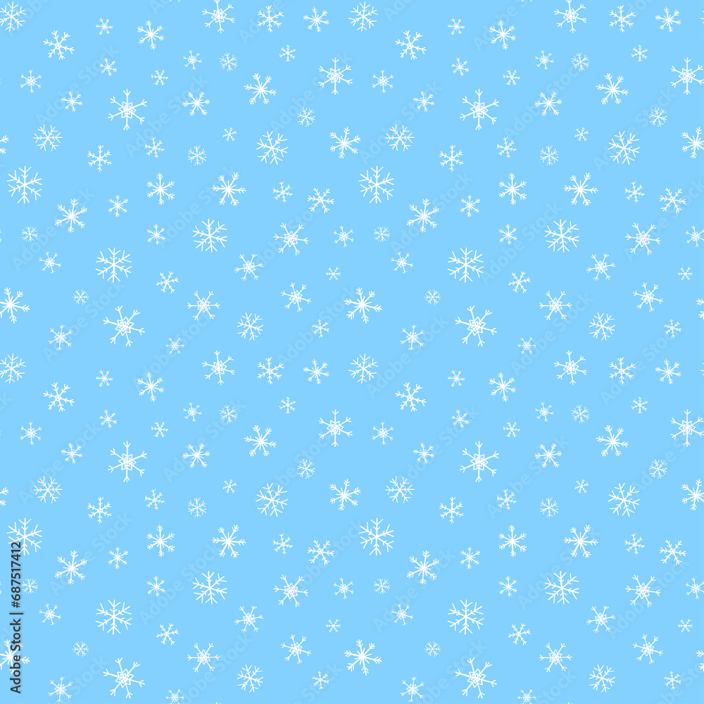 Winter Holiday vector blue background with snow