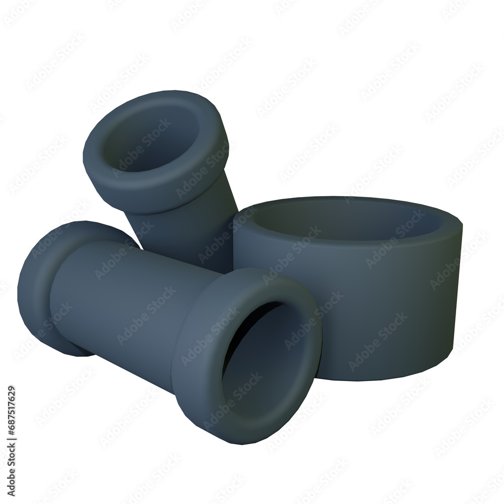 3D Rendered Pipe Isolated on The Transparant Background 3D Rendered Pipe Isolated on The Transparant Background