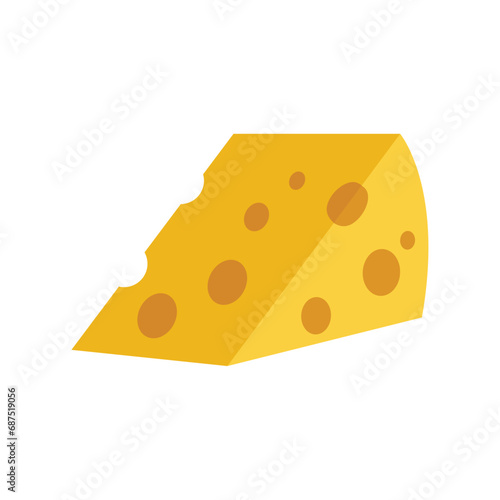 Piece of cheese emoji vector illustration