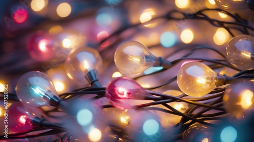 christmas lights glowing holiday celebration