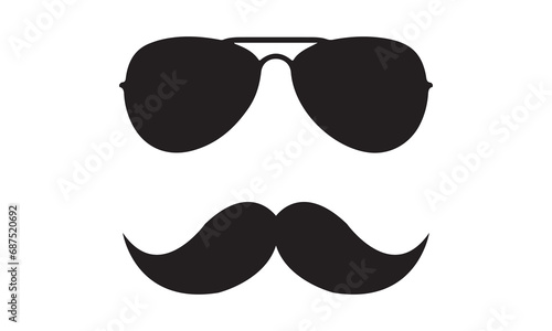 Mustache & glasses Vector and Clip Art