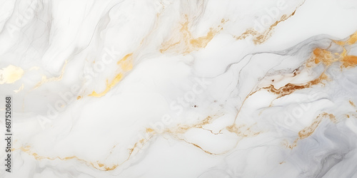 Abstract white marbling with hints of gold and yellow creating a high gloss texture for digital wall, Abstract seamless background , generative AI