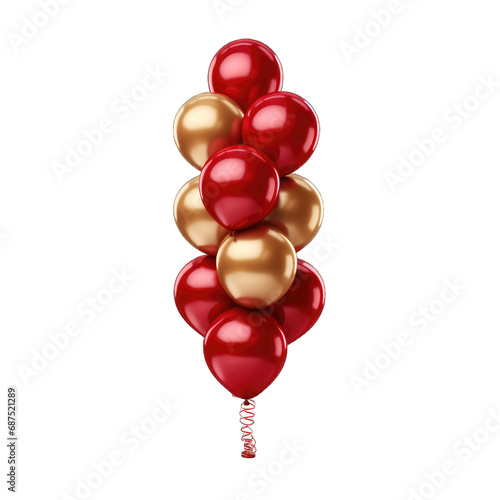 Celebration  red gold balloons
