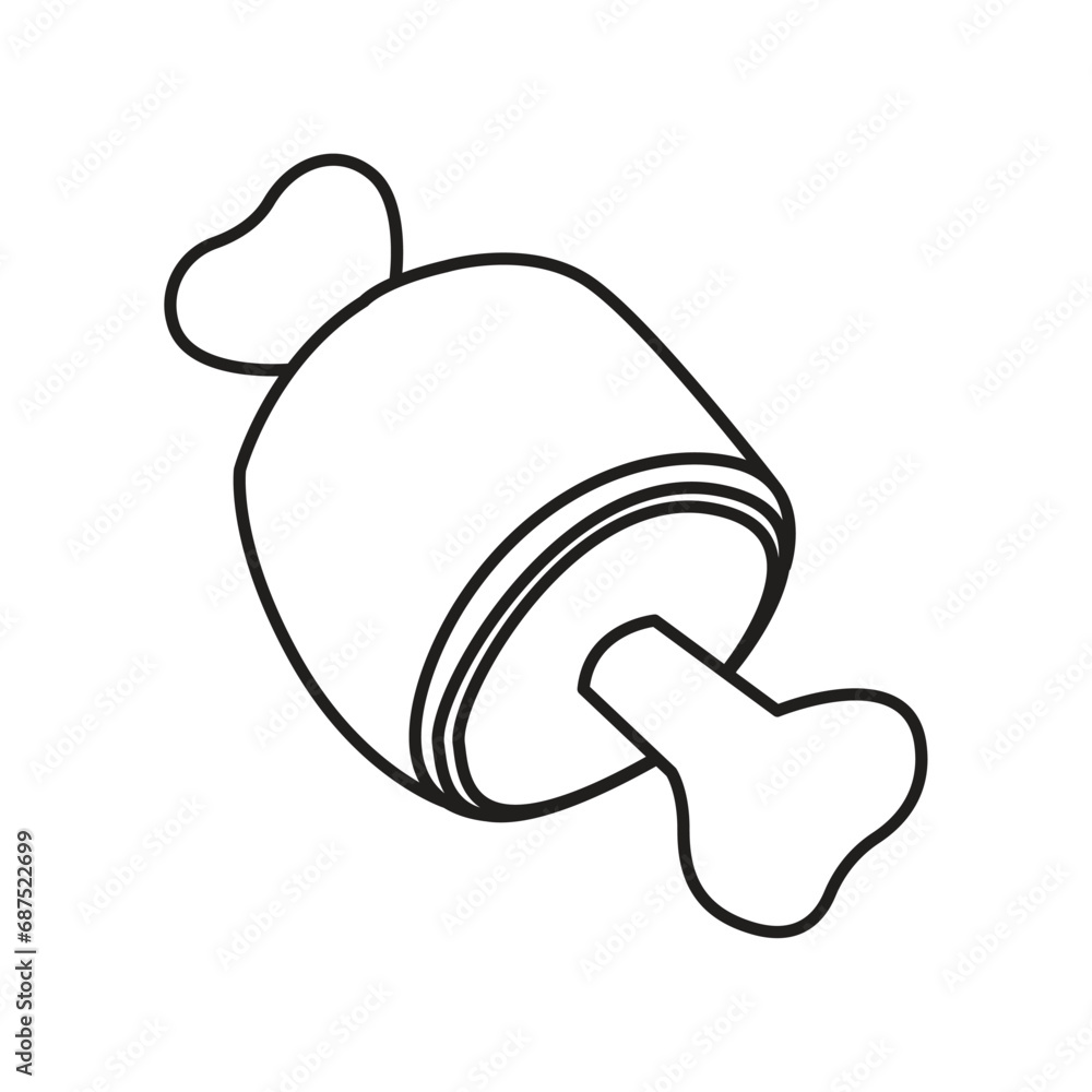 meat on bone vector illustration symbol meat on bone vector illustration symbol