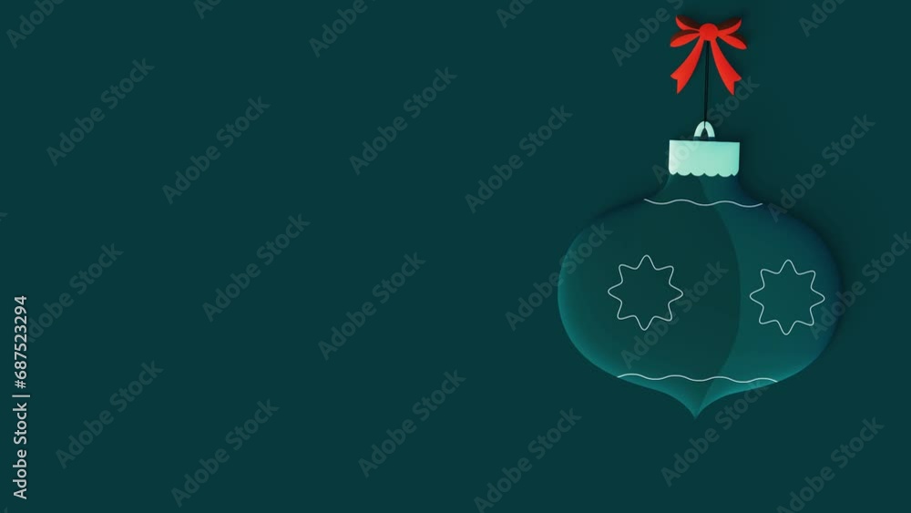 Christmas ball loop animation video Christmas ball loop animation video