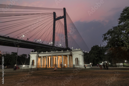 Prinsep Ghats is a ghat built in 1841 during the British Raj, along the Kolkata bank of the Hooghly River in India. photo