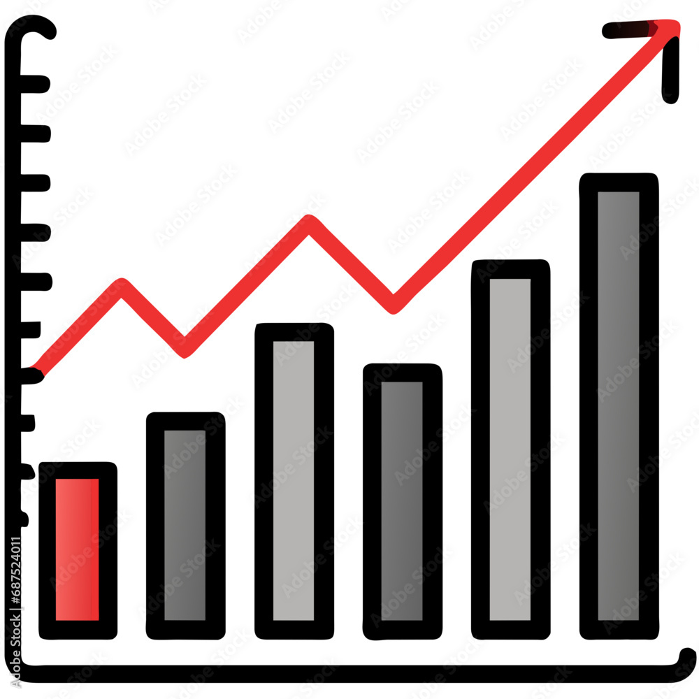 business graph showing growth business graph showing growth