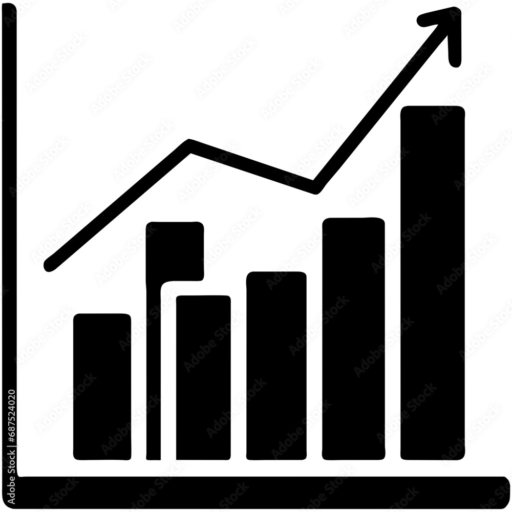 business graph with arrow business graph with arrow