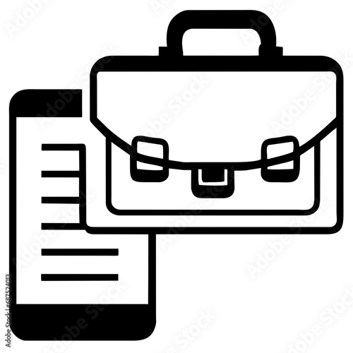 black briefcase icon