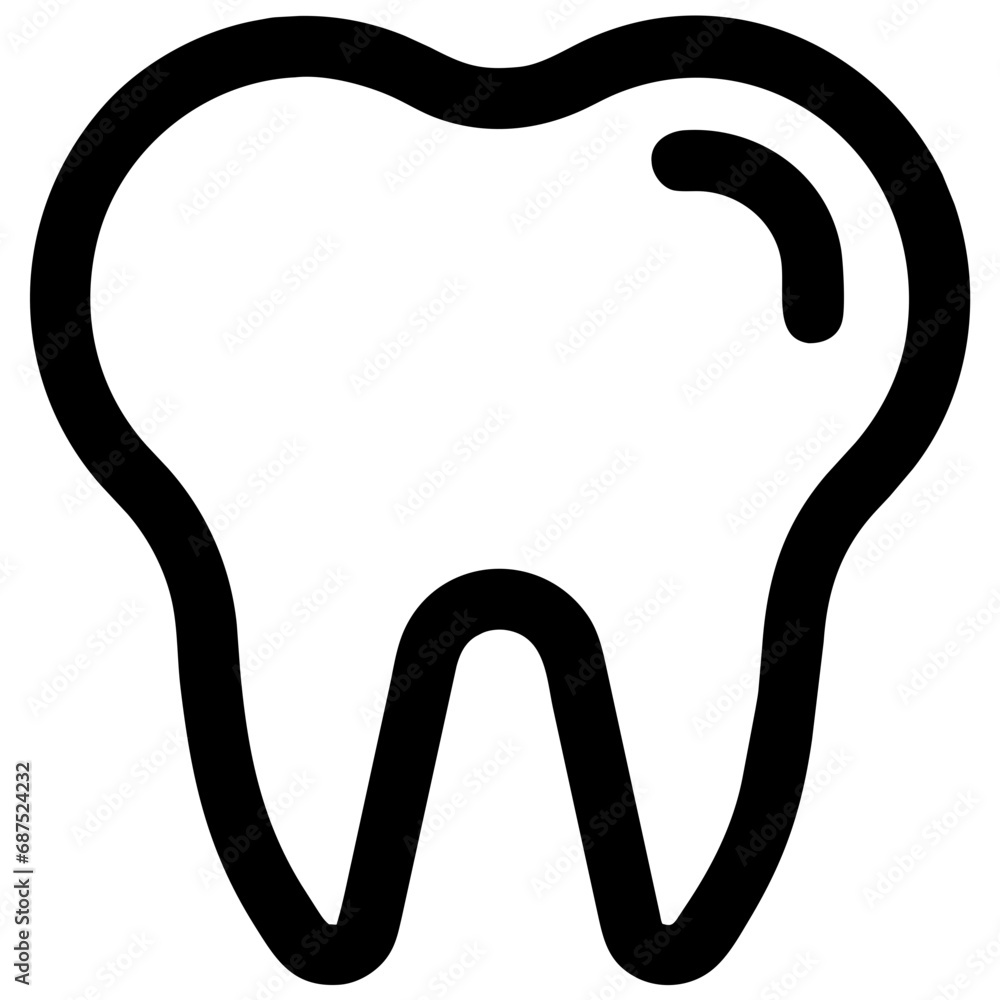 tooth icon on white background tooth icon on white background