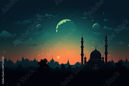 Ramadan the ninth month of islamic calendar observed by Muslims around world. photo