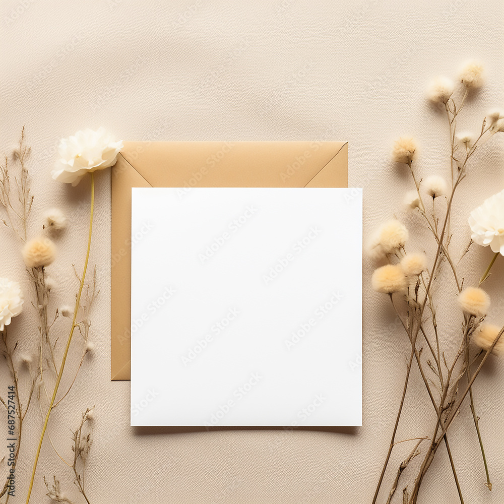 Elegant simple greeting card mockup Elegant simple greeting card mockup