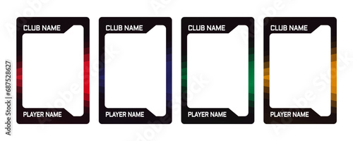 sports and gaming card templates with a combination of solid and black colors  photo