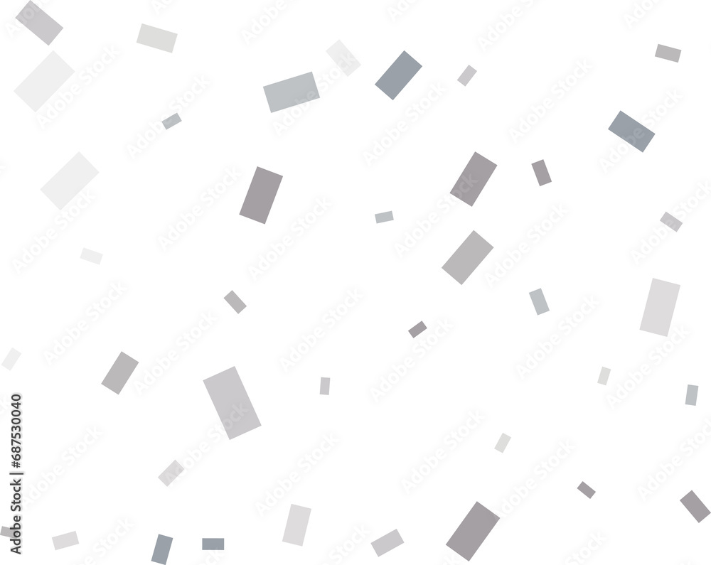 Magic Rectangular Silver Confetti Magic Rectangular Silver Confetti