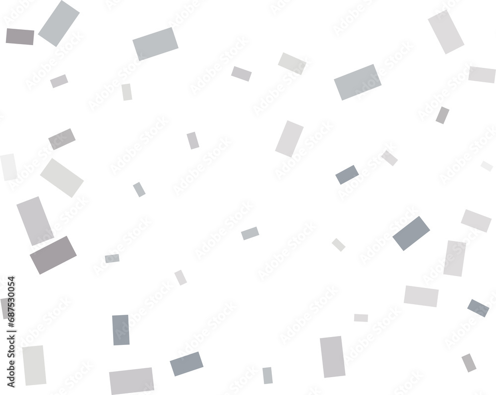 Magic Rectangular Silver Confetti Magic Rectangular Silver Confetti