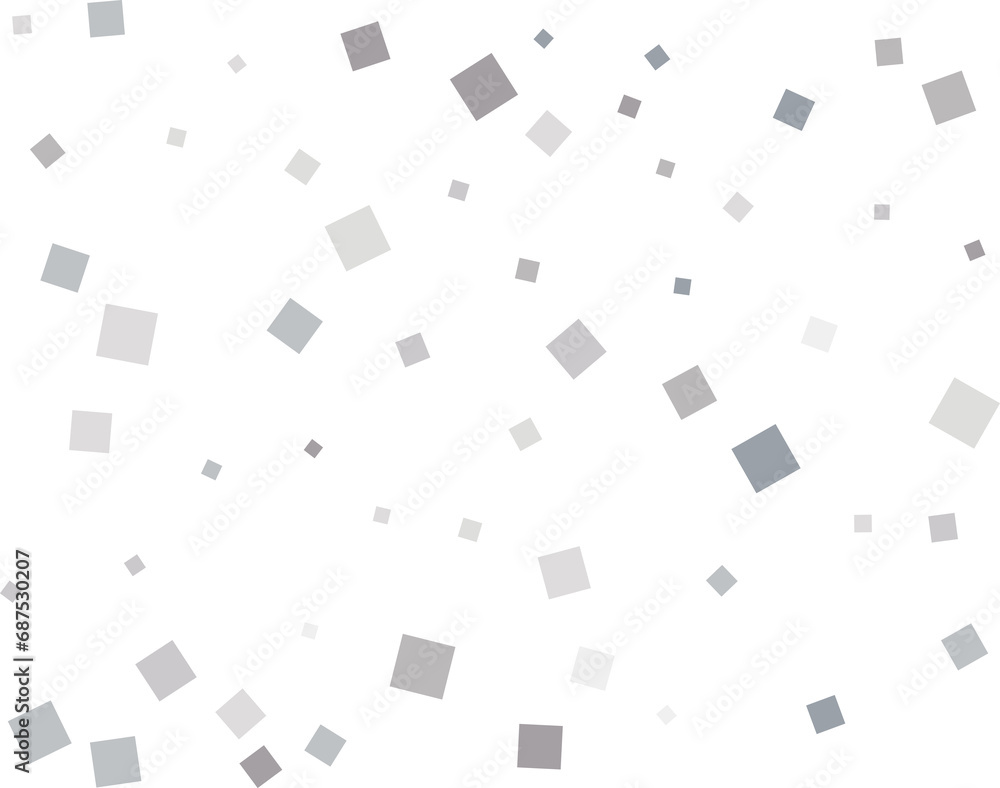 Silver Square Confetti