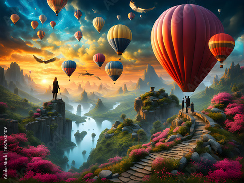 Dreamscape Odyssey: Crafting Surreal Artwork for Stock Photography, Generative AI © SeungWoo