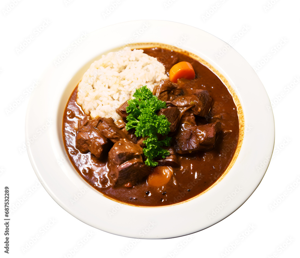 Beef stew rice looks delicious, , PNG file, isolated background. Beef stew rice looks delicious, , PNG file, isolated background.