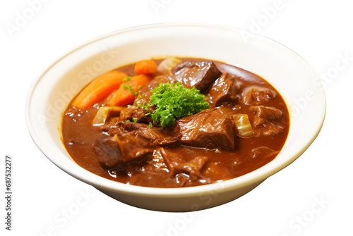 Beef stew rice looks delicious, , PNG file, isolated background.