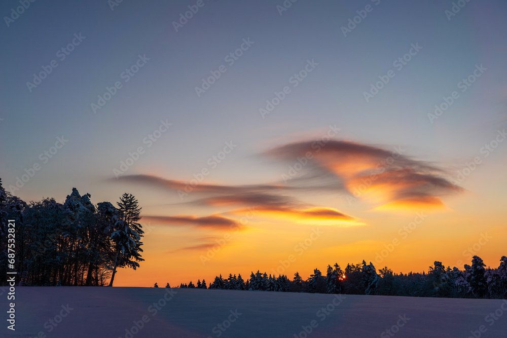 Fototapeta premium Winter bei Tuttlingen 