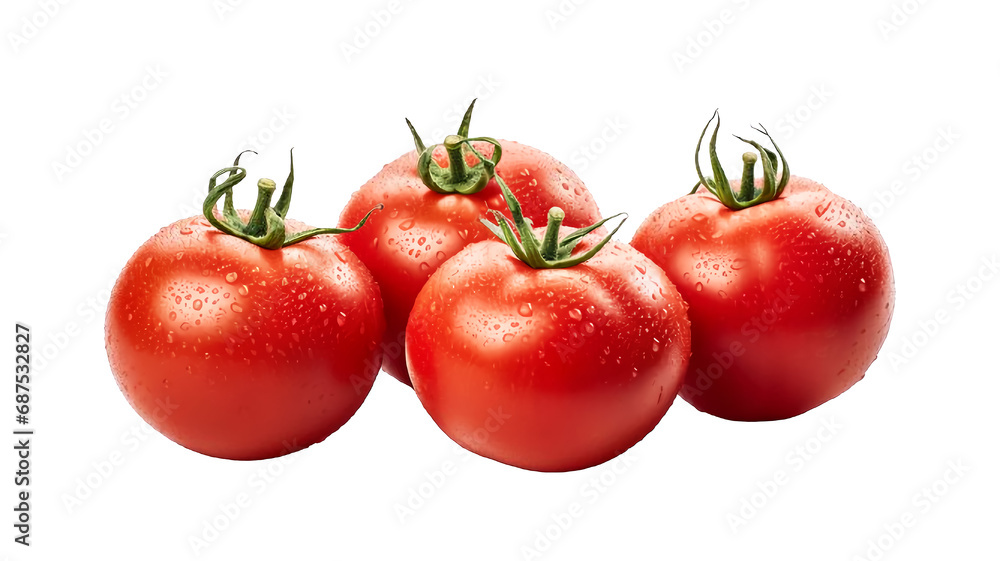 Bunch of Fresh Tomatoes Isolated on Transparent White Background, Organic Vegetables Illustrating the Concept of Healthy Eating and Nutritious Organic Produce Bunch of Fresh Tomatoes Isolated on Transparent White Background, Organic Vegetables Illustrating the Concept of Healthy Eating and Nutritious Organic Produce