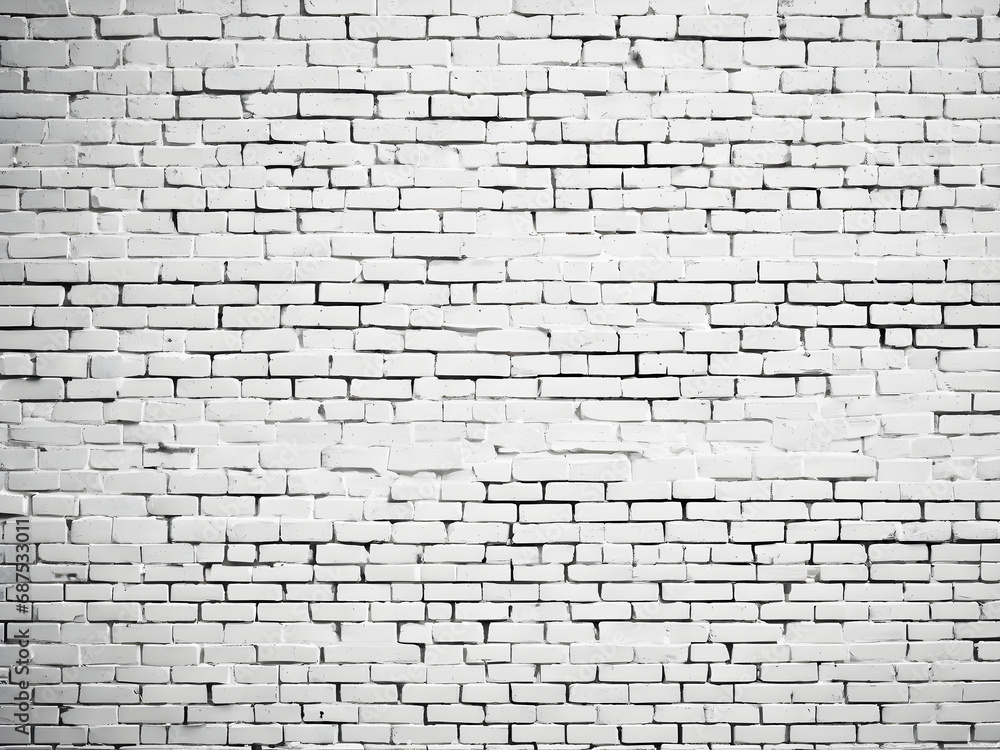 Fototapeta premium White brick wall texture background.