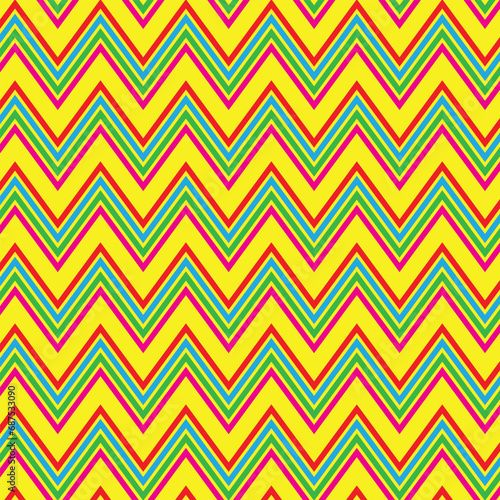 abstract geometric seamless coloring wave line pattern.