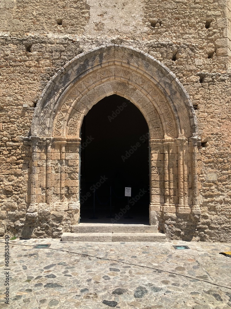 Gerace, Italy : entrance to the church