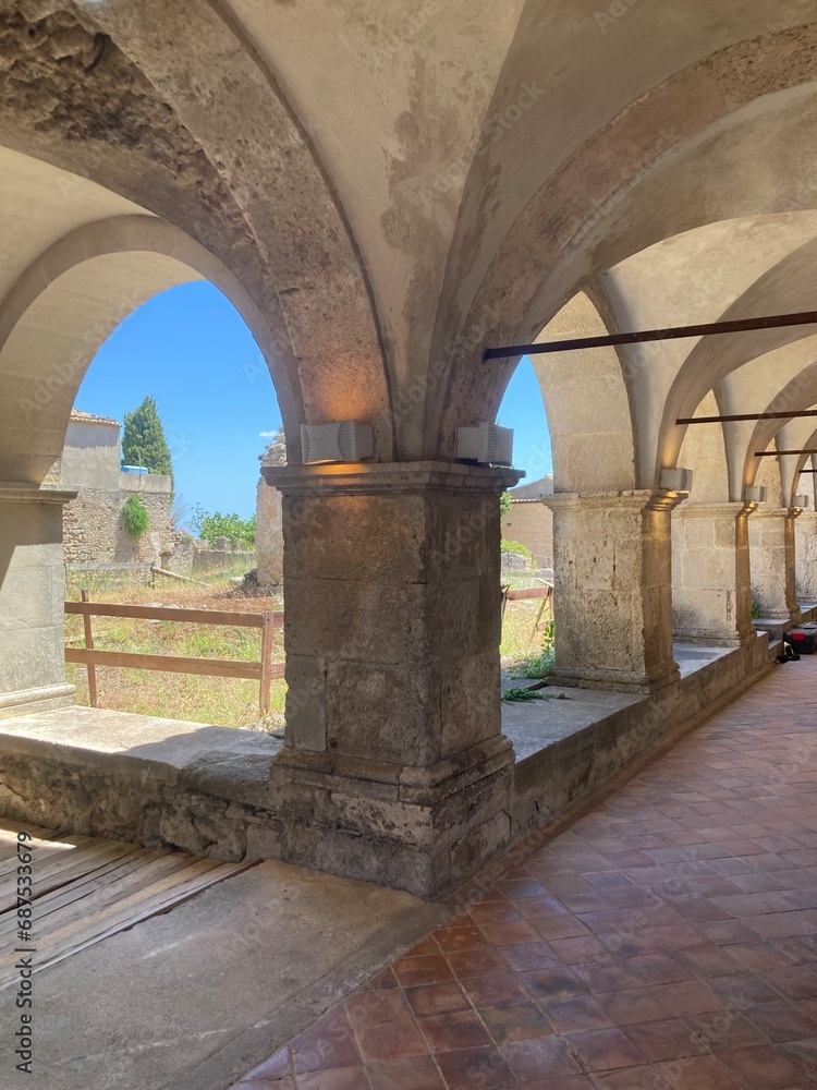 Gerace, Italy : arches of a church