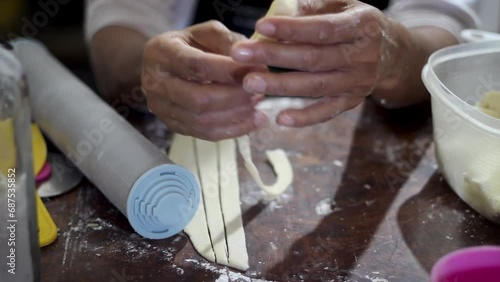 Typical venezuelan tequeño breaded cheese stick photo