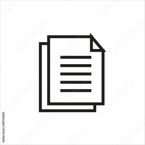 paper vector icon line template © babussalam