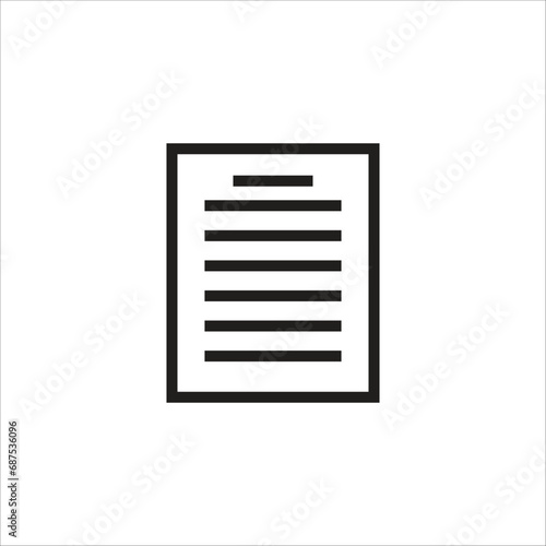 paper vector icon line template