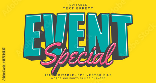 Editable text style effect - Event Special text style theme.