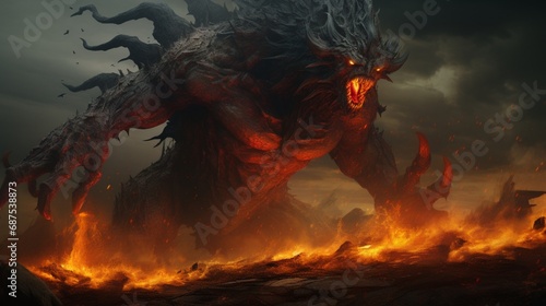 Fiery Behemoth: Monstrous Creature Unleashed