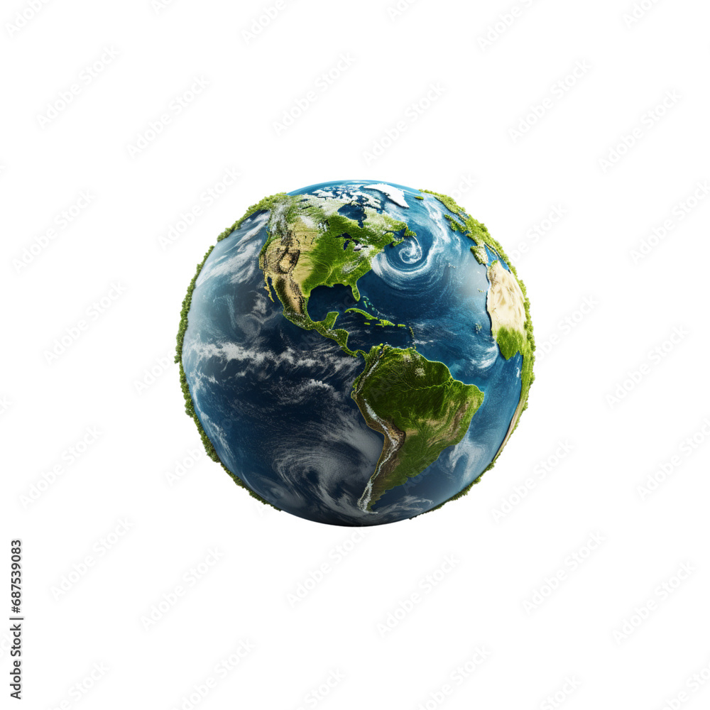 Fototapeta premium earth globe isolated on white