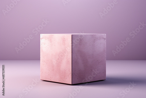 3D cube color Soft and powdery lavender shade Pastel Lilac, lilac background