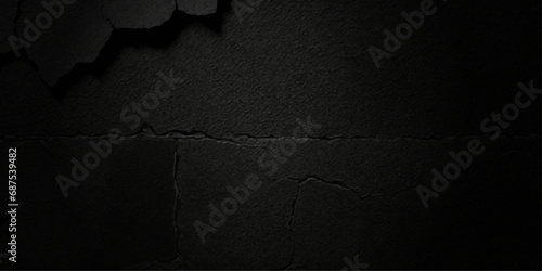 abstract black background blank concrete wall grunge stucco cracked texture.