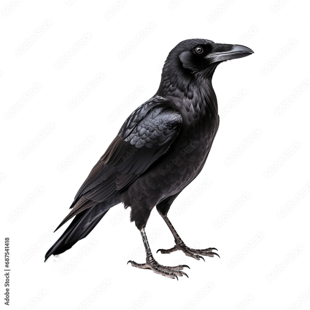 Crow, isolated on transparent background, PNG file
Crow, isolated on transparent background, PNG file