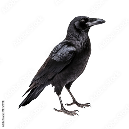 Crow, isolated on transparent background, PNG file 
