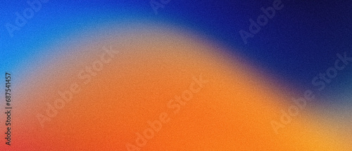 Blue orange grainy background noise texture vibrant color gradient banner header abstract poster cover backdrop design