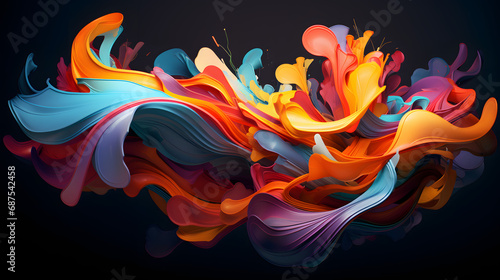 Stunning desktop wallpaper with vibrant 3D abstract art