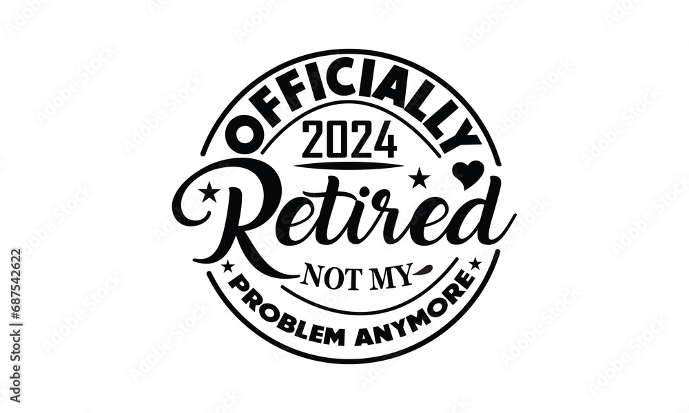 Fototapeta premium Officially Retired 2024 Vector and Clip Art 