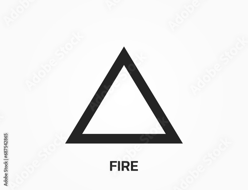 fire astrology element symbols. zodiac and horoscope sign. isolated vector image