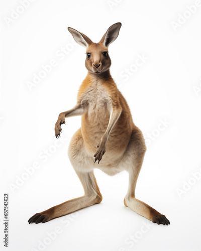 Australian Kangaroo Standing Isolated on a Clean Background © Mynn Shariff