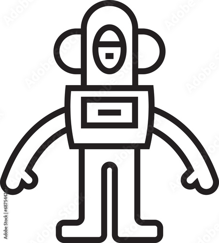 Cartoon Robot Icon 