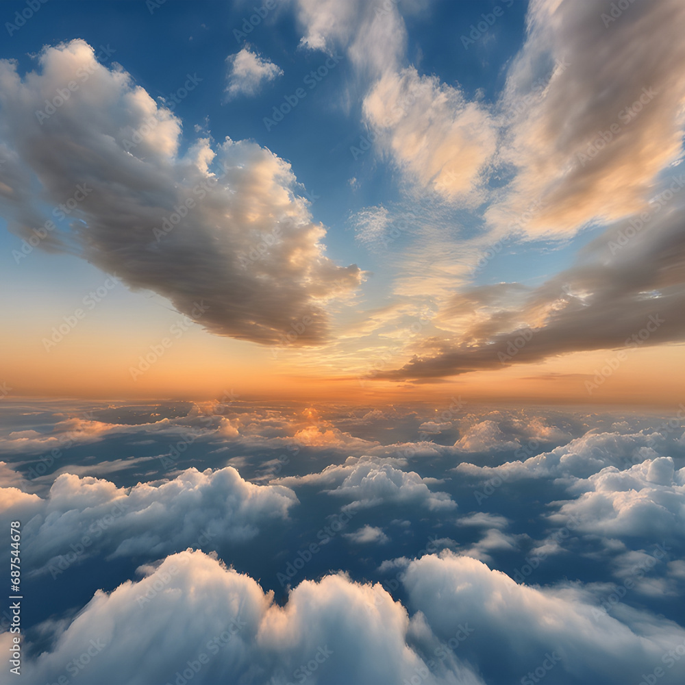 sky and clouds Background