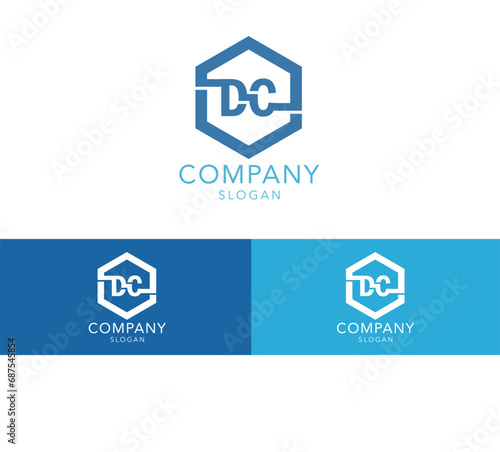 modern minimalist DC letter logo design