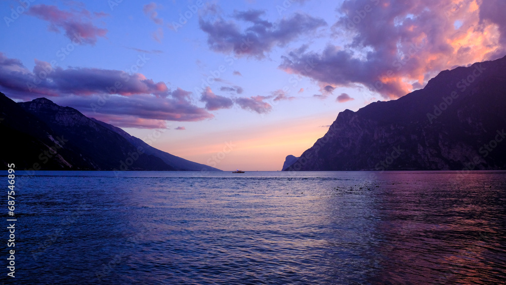Beautiful landscape in an evening mood by the water in the sunshine. Beautiful landscape in an evening mood by the water in the sunshine.