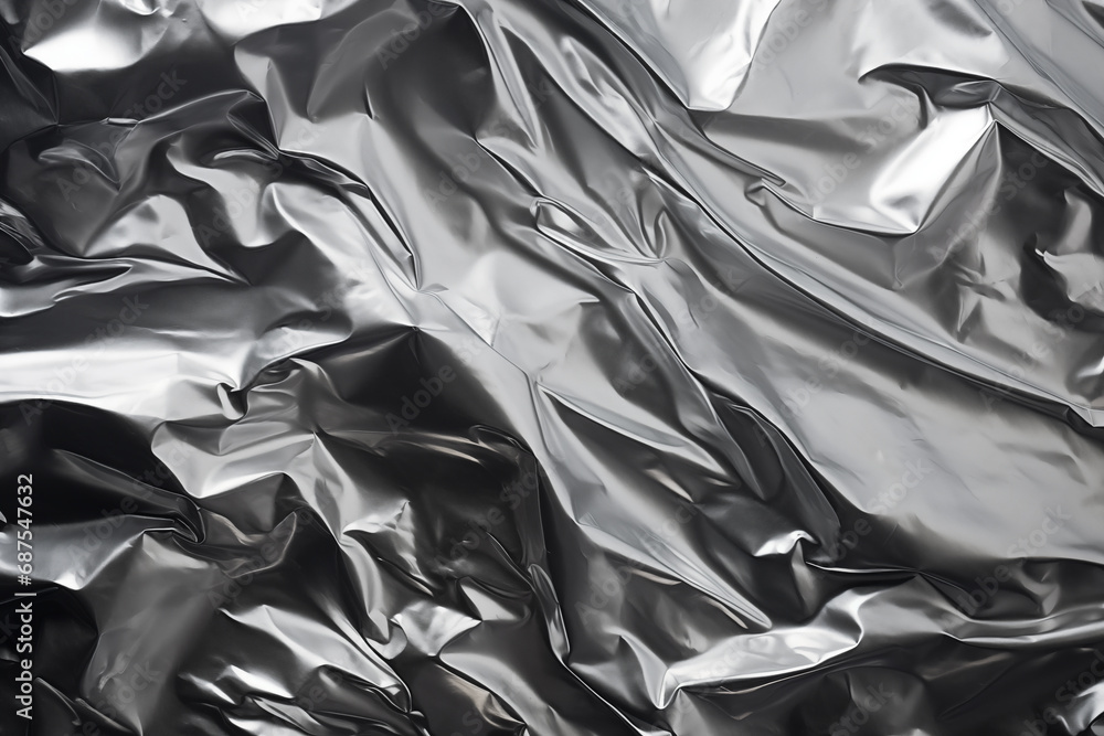 Tin Foil Texture Background. Metallic Texture and abstract form.