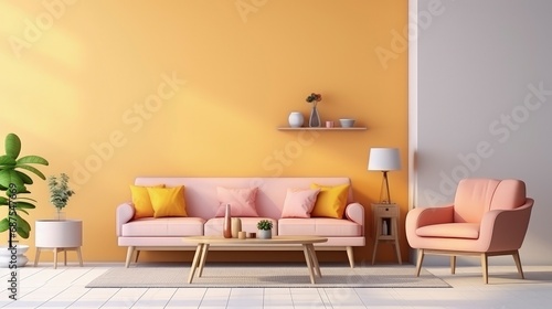 Generative AI  Scandinavian Sofas  Colorful  Minimalist Showroom Display with Modern Design  Comfortable Seating  and Trendsetting Style in Various Colors and Materials